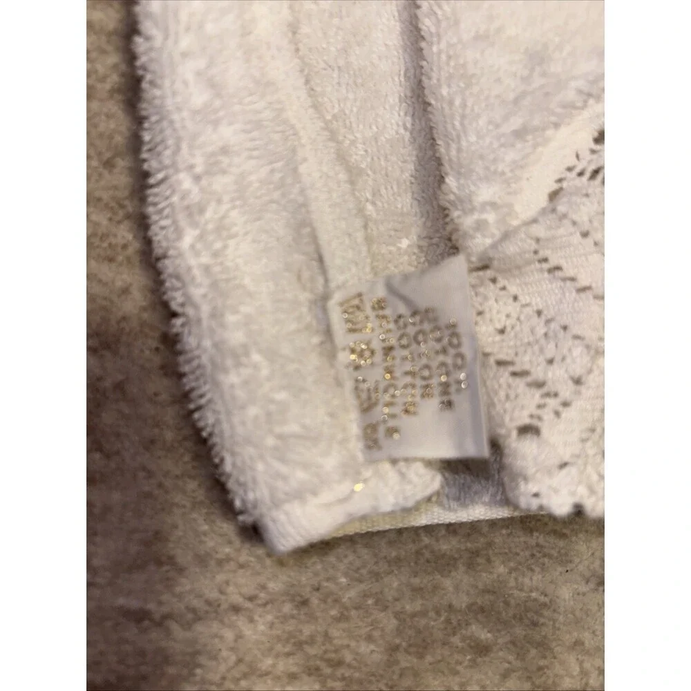 Vintage Frette Italy Gold Label Luxury Guest/Hand Towel Macrame Lace Detail20x30